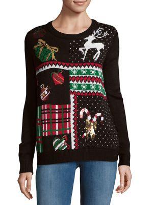 Faith & Zoe Christmas Patchwork Sweater