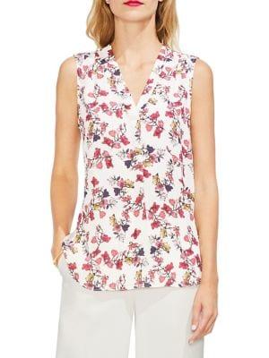 Vince Camuto Gilded Rose Floral High-low Blouse