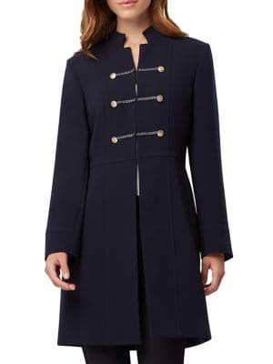 Tahari Arthur S. Levine Military-button Starneck Jacket