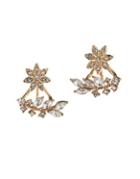 Bcbgeneration Keys To My Heart Crystal Floral Earrings