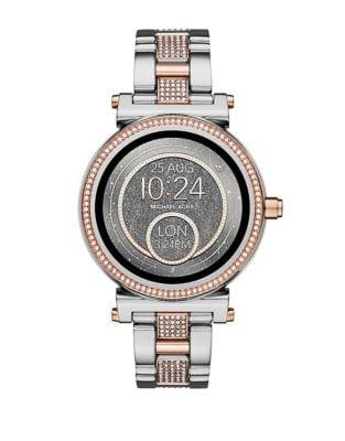 Michael Kors Access Sofie Two-tone Pave Touchscreen Bracelet Smartwatch