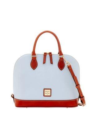 Dooney & Bourke Pebble Grain Logo Zip Satchel