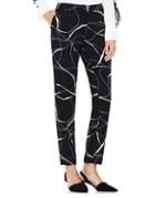 Vince Camuto Printed Ink Swirl Ankle Pants