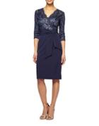 Alex Evenings Embroidered Lace Dress