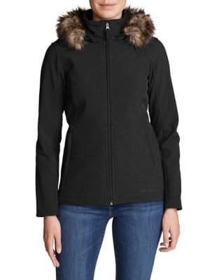 Eddie Bauer Windfoil Elite Faux Fur Trimmed Hooded Jacket