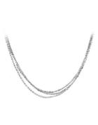 Lord & Taylor Three-strand Sterling Silver Chain Necklace/20