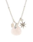 Lonna & Lilly 4mm Faux Pearl And Reconstituted January Birthstone Charm Necklace