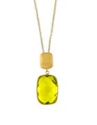 Effy Quartz And 14k Yellow Gold Pendant Necklace