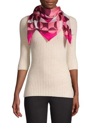 Kate Spade New York Silk Spade Border Scarf