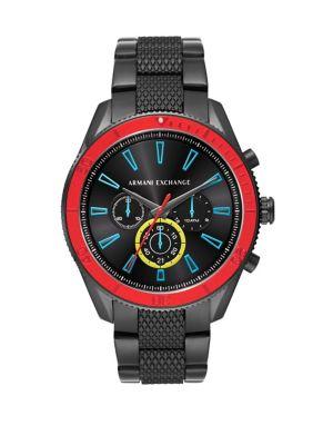 Armani Exchange Enzo Aix Stainless Steel Chronograph Bracelet Watch