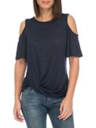 B Collection By Bobeau Alison Side-knot Cold-shoulder Tee