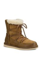 Ugg Lodge Sheepskin-lined Leather & Suede Lace-up Boots