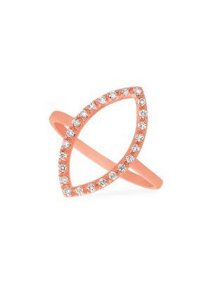 Morris & David 14k Rose Gold & 0.25 Tcw Diamond Oval Ring