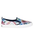 Sperry Crest Twin Gore Madras Canvas Slip-on Sneakers