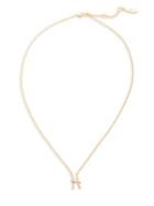 Sole Society Key Item Initials Crystal Pendant Necklace