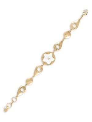 Lucky Brand Floral Tribes Goldtone Flower Bracelet