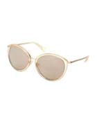 Ted Baker London 55mm Modified Oval Sunglasses