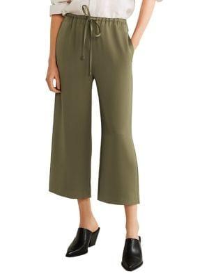 Mango Drawstring Culotte Pants