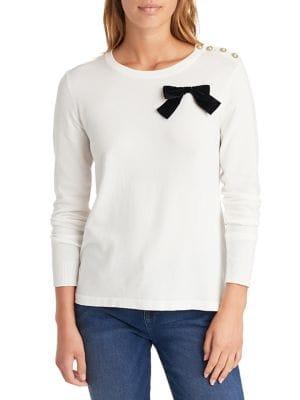 Karl Lagerfeld Paris Long-sleeve Bow Sweater