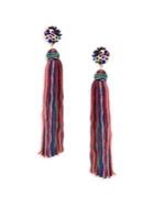 Design Lab Sequined Linear Tassel Earrings