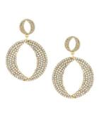 Jessica Simpson Showstopper Pave Crystal Infinity Drop Earrings