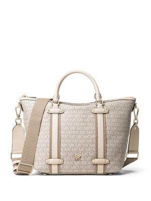 Michael Michael Kors Griffin Large Logo Jacquard Satchel