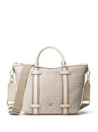 Michael Michael Kors Griffin Large Logo Jacquard Satchel