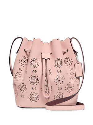 Coach Floral Cutout Bucket Bag