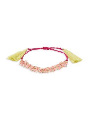 Design Lab Lord & Taylor Beaded Tassel And Chain Bracelet
