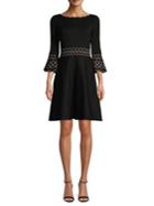 Gabby Skye Scalloped Fit-and-flare Dress