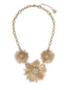 Vince Camuto Vintage-look Goldtone & Crystal Floral Petal Statement Necklace
