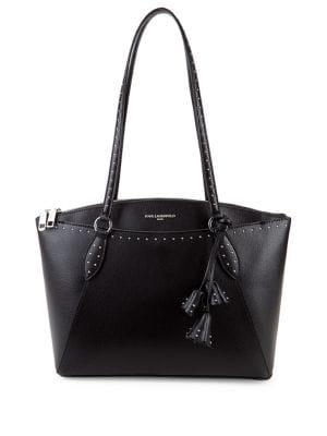 Karl Lagerfeld Paris Iris Studded East-west Leather Tote
