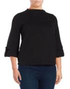 Joan Vass Three-quarter Sleeve Sweater
