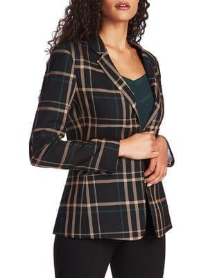 1.state Plaid Button-front Blazer