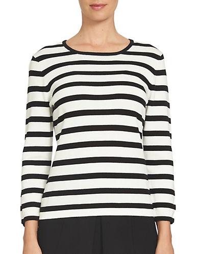 Cece Striped Bow Sleeve Pullover