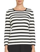 Cece Striped Bow Sleeve Pullover