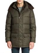 Vince Camuto Flannel Down Parka