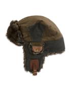 Crown Cap Faux Fur-trimmed Tapper Hat