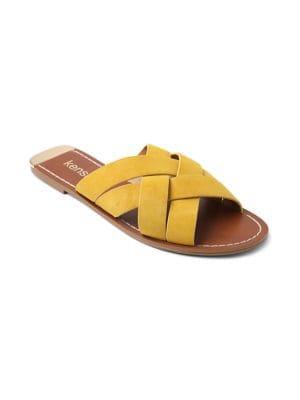 Kensie Kattie Woven Suede Sandals