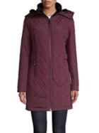 Calvin Klein Faux Fur-trimmed Hood Quilted Jacket
