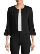 Calvin Klein Petite Bell-sleeve Ruffled Cardigan