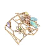 Betsey Johnson Pave Insect Geometric Cut-out Cuff Bracelet