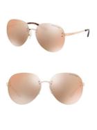Michael Kors 60mm Mirrored Aviator Sunglasses