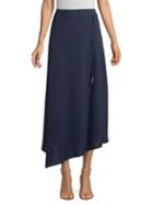 Donna Karan Asymmetric Draped Midi Skirt