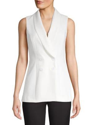 Miss Selfridge Sleeveless Double Breasted Blazer