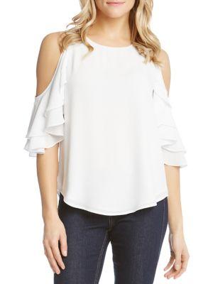 Karen Kane Double Ruffle-sleeve Top