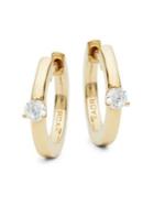 Nadri Breeze Cubic Zirconia And 18k Gold Plated Huggie 2-pack Earrings