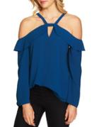 Cece Flared Sleeve Textured Blouse