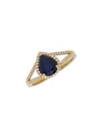 Lord & Taylor Sapphire, Diamond And 14k Gold Ring, 0.168 Tcw