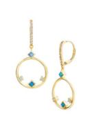 Lord & Taylor Lesa Michele Circle Dangle Drop Earrings